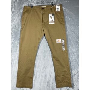 Lee Modern Series Mens Slim Fit Active Comfort Denim Pants Khaki 38x32 NEW